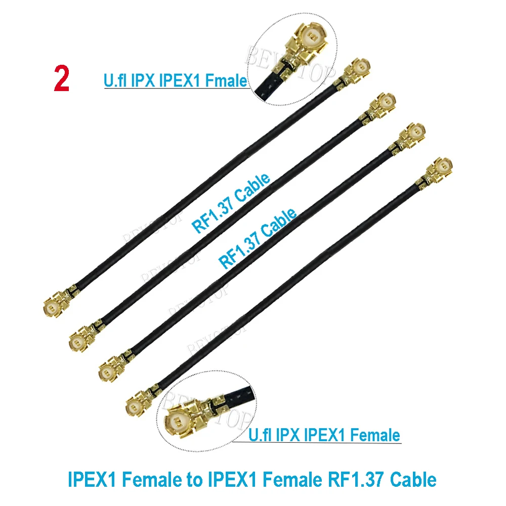 10Pcs  Cable 1/4/3 Female to Female Pigtail RF1.13/RF0.81/RF1.37/RG178  Coaxial Jumper 3G 4G Extension Cable