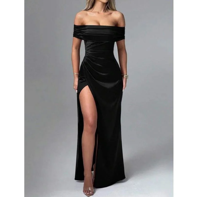 

High Waist Gown S 2668 Formal Par Dr Dance Evening Gown with Pleated Design Seven Sve Autumn Season Men's Suit