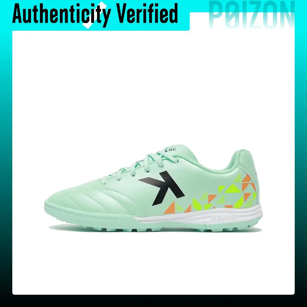 KELME TF Turf Cushioning Slip Resistant Abrasion Resistant Soccer Shoes Unisex Mint Green 8531ZX1389-