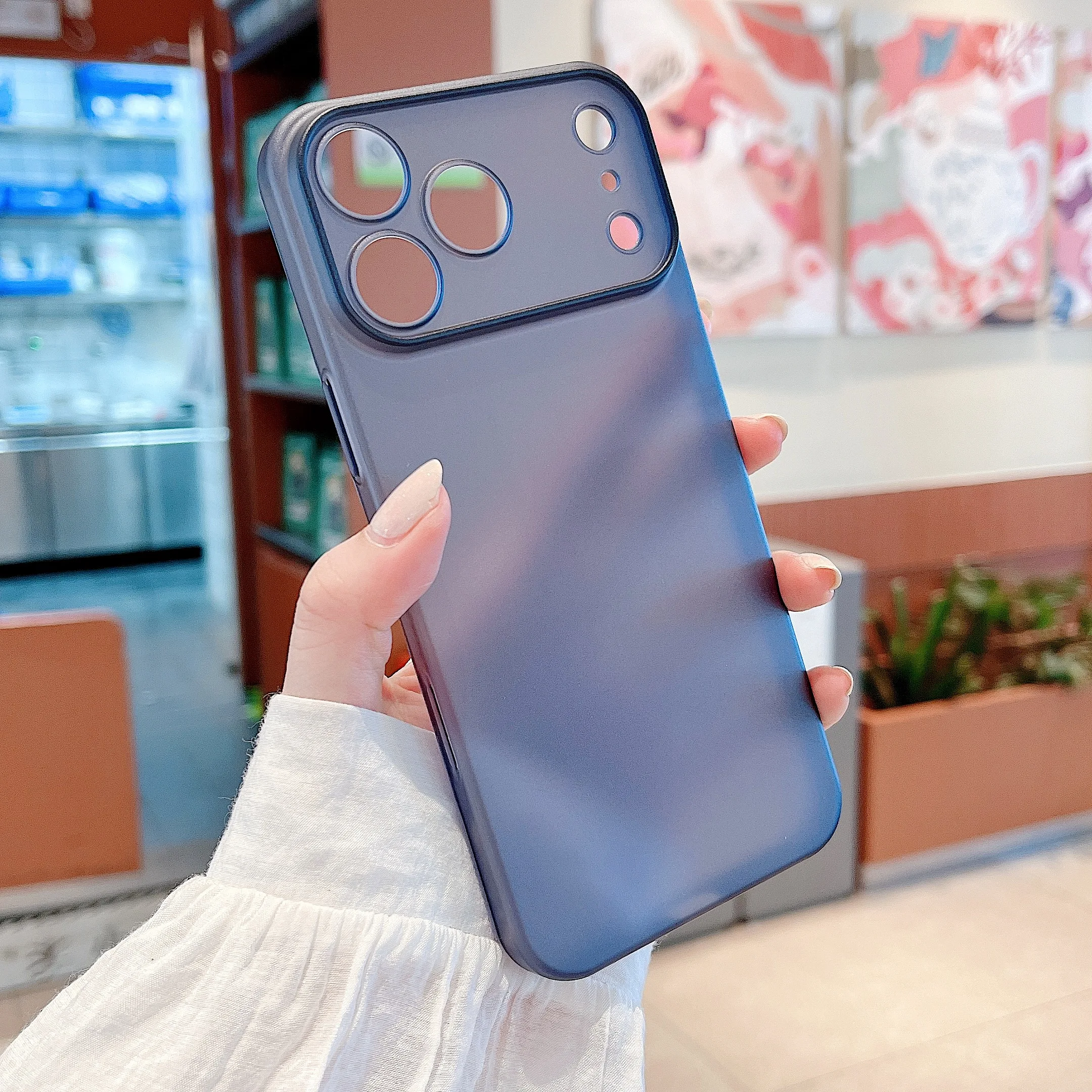 Ultraleichte, durchscheinende, matte Originalhülle für iPhone Air 17, 16, 15, 14, 13, ProMax, Kameraobjektiv, schützt, stoßfest, PC-Kunststoff