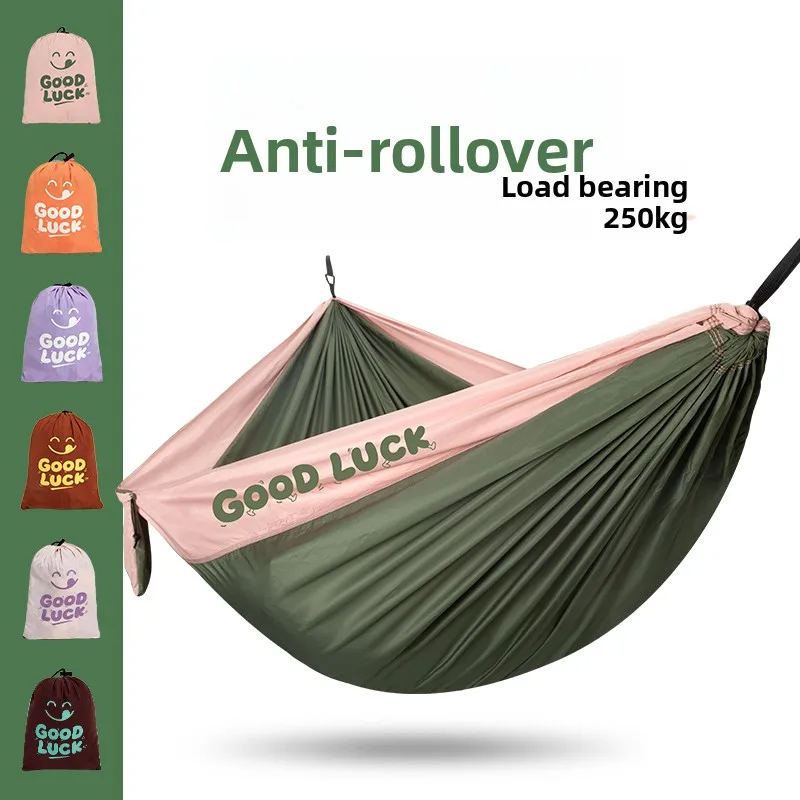 

240T Ripstop Hammock 140x260cm - Quick Dry 650g Lightweight Self-Storing Pocket Hammock For Camping Hiking Travel