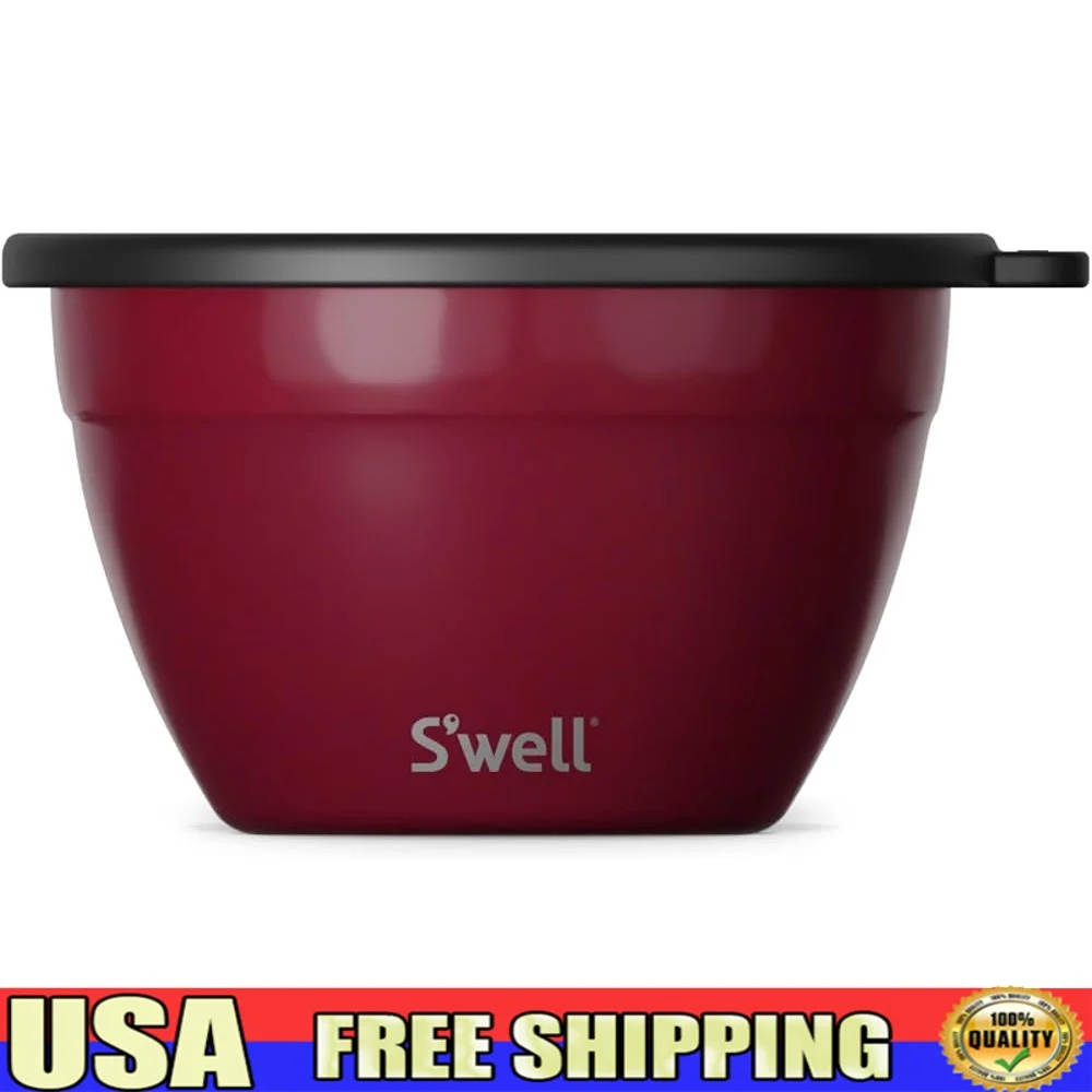 

Stainless Steel Salad Bowl Kit 64oz with Mini Canister Removable Tray Leakproof Easy Meal Prep BPA Free Reusable Sustainable
