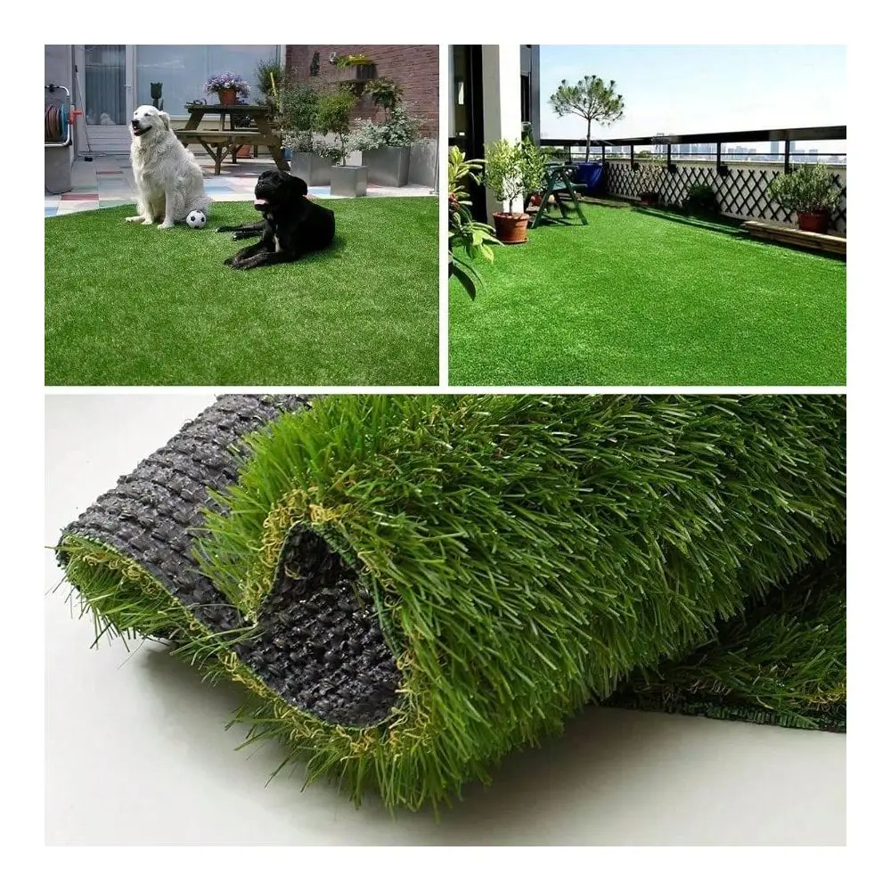 

Grass Turf Rug 4FTX6FT Indoor Outdoor, 1.38 Inch Pile Height Realistic Grass With Drain Holes Astro Turf Patio Garden Lawn Land