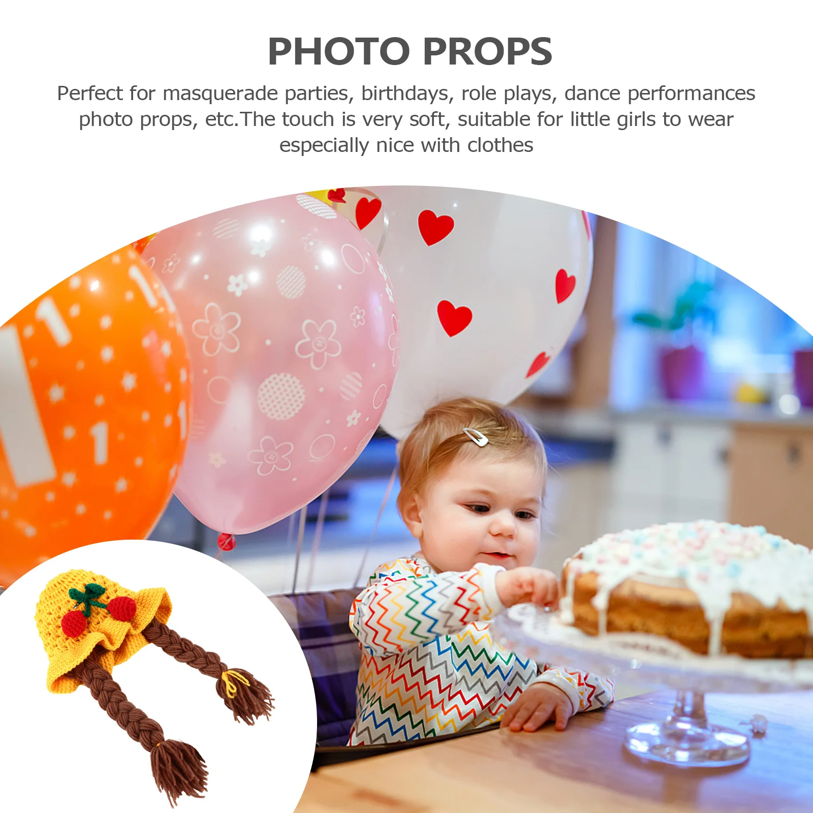 

1pc Knitted Warm Woolen Hat For Cozy Cherry Pattern Stretchy Winter Cap Soft Comfortable Knitted Hat