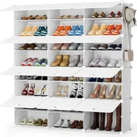 Shoe Storage Cabinet, 48 Pairs Shoe Rack 3 By 8 Tier Shoe Organizer Space Saving Storage for Closet Hallway Living Room