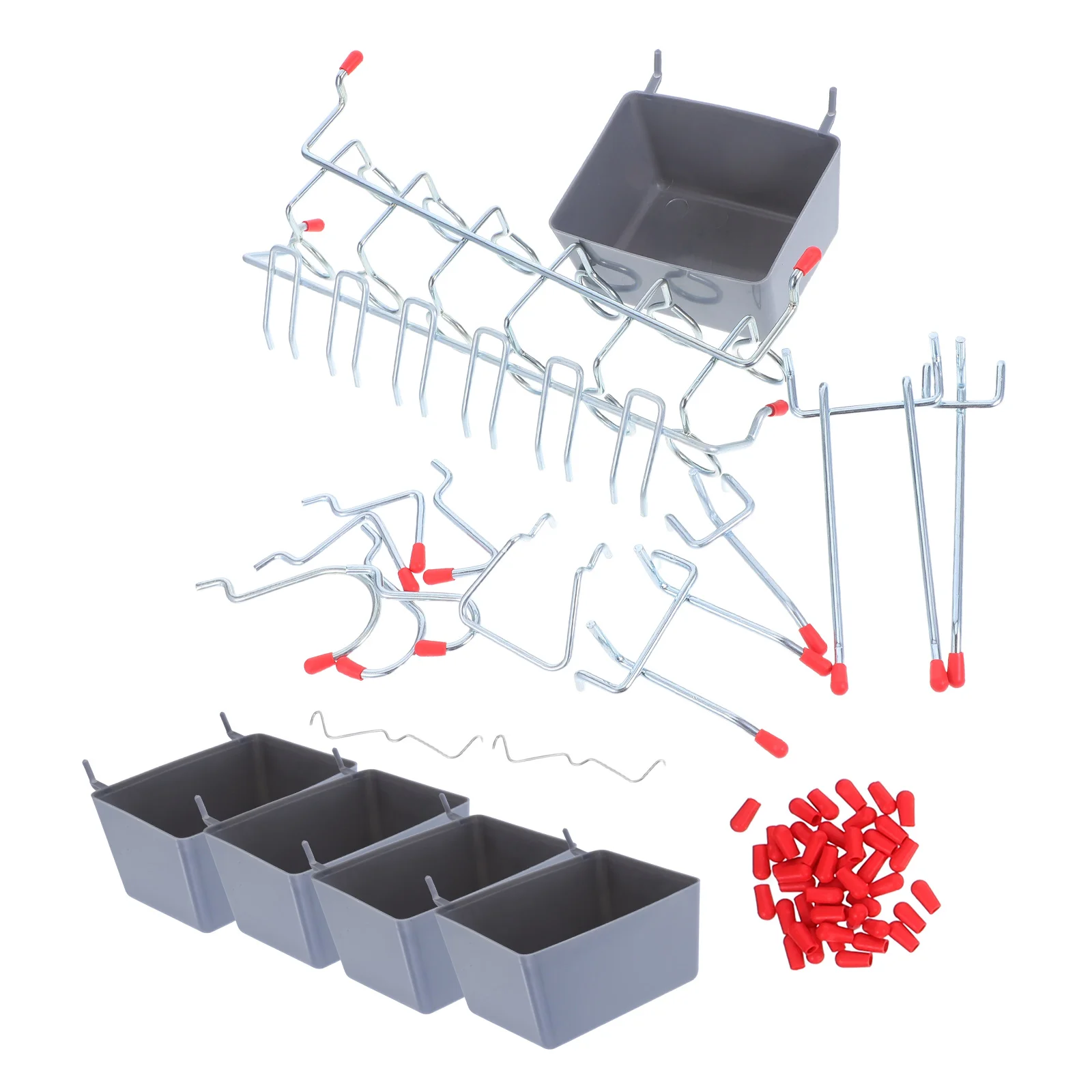 

Hole Board Hook Set Peg Hooks Heavy Duty Garage Organization Pegboard for Plastic