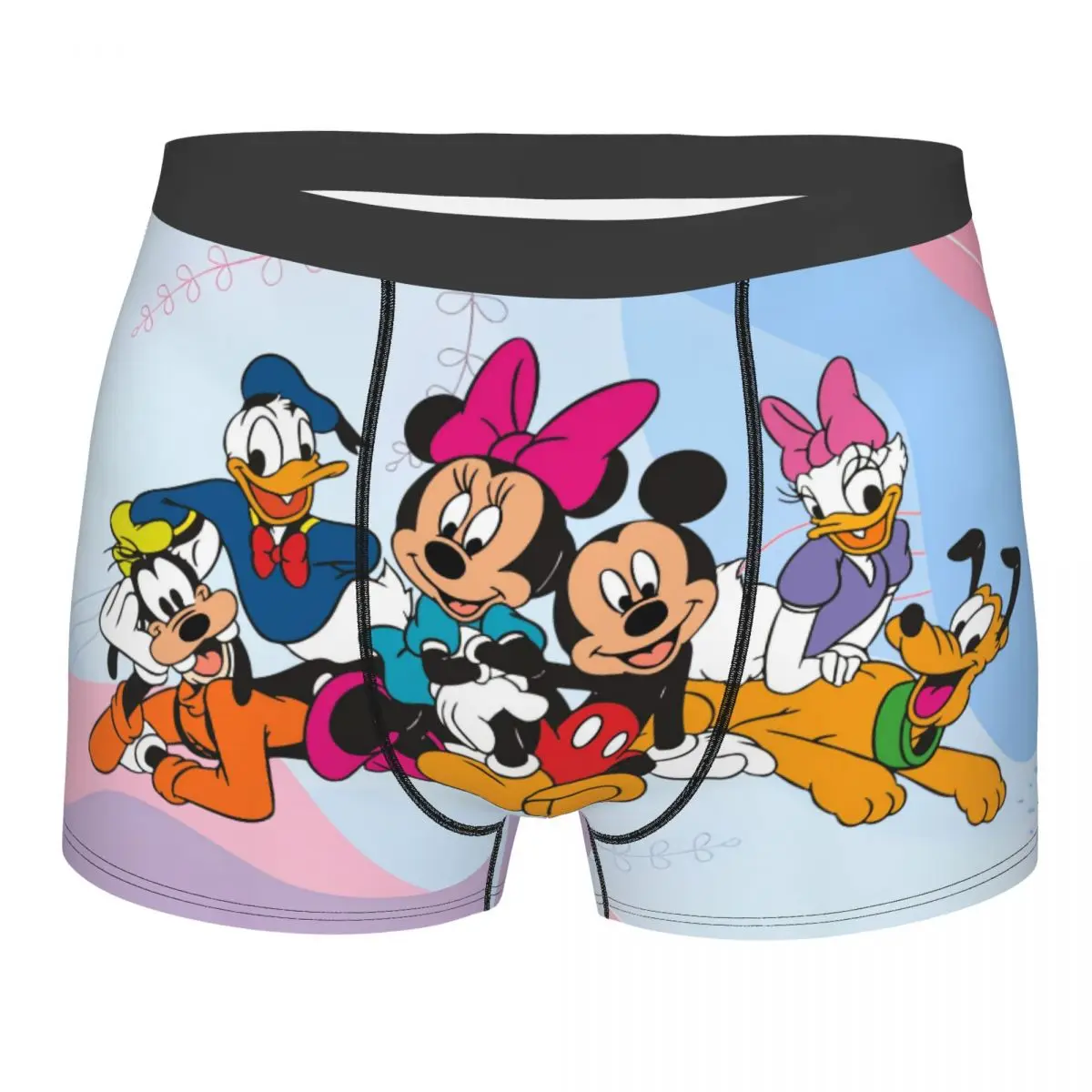 

Custom Mickey Mouse Donald Duck Underwear Men Breathable Boxer Briefs Shorts Panties Soft Underpants For Homme