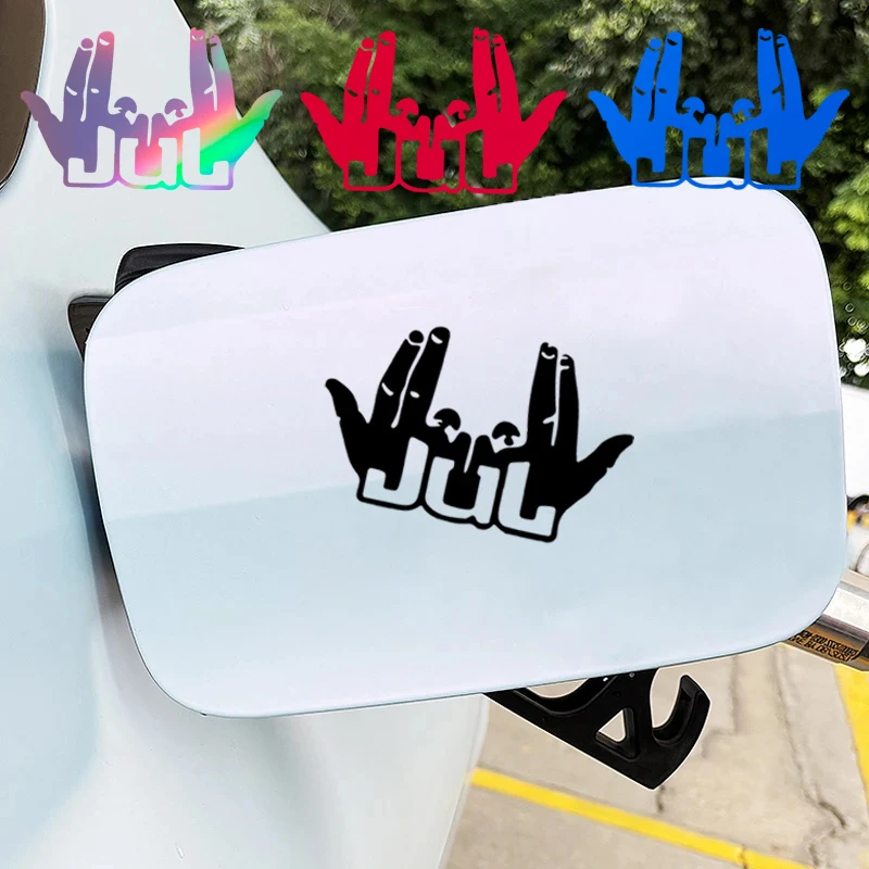 1 unidad de pegatinas divertidas de vinilo para motocicleta con diseño de dedo JUL, impermeables, para tanque de combustible, carenado delantero y scooter, decorativas