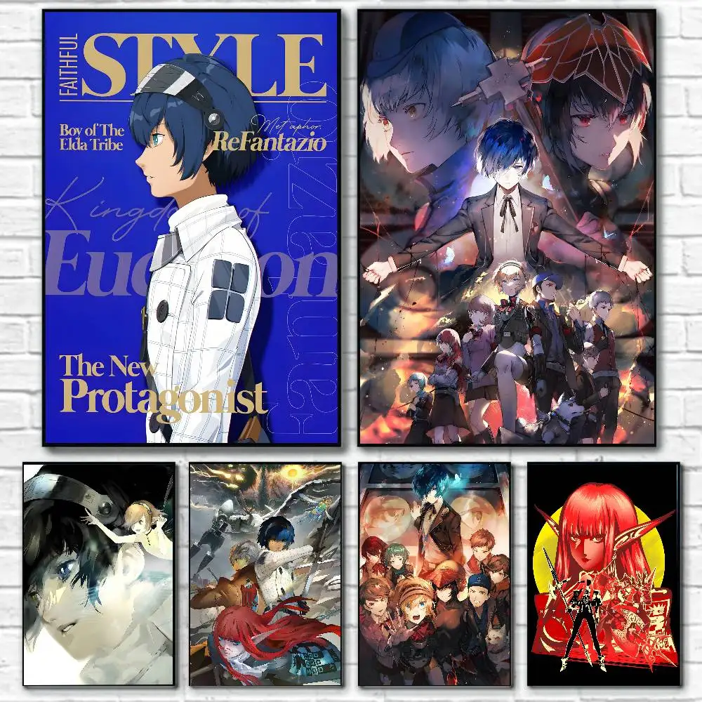 الكلاسيكية JRPG Game-Metaphor ReFantazio-B المشارك قماش اللوحة المشارك مع المطبوعات غرفة نوم المنزل غرفة المعيشة الديكور هدية