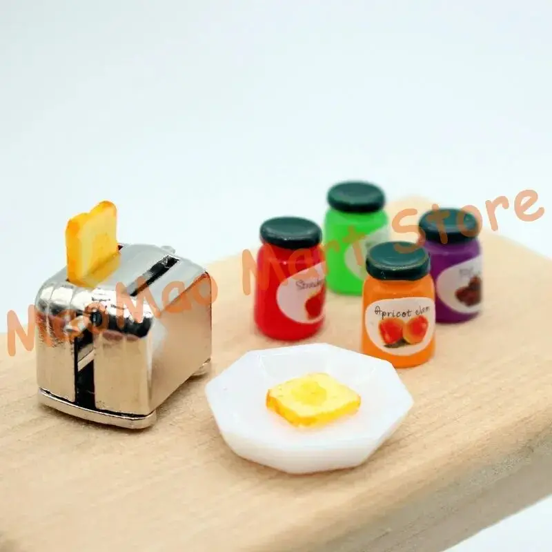 Miniature Dollhouse Bread Machine Toy Model Kitchen Scene Accessories Simulated Microscale Plaything Home Decor Crafts Gift