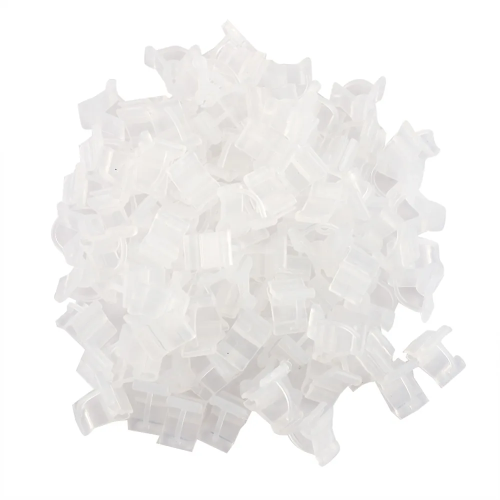 100PCS Transparent Plant Grafting Clips Mini Size PE Seedling Grafting Clips 2.0-4.5mm Seedlings Clear Material