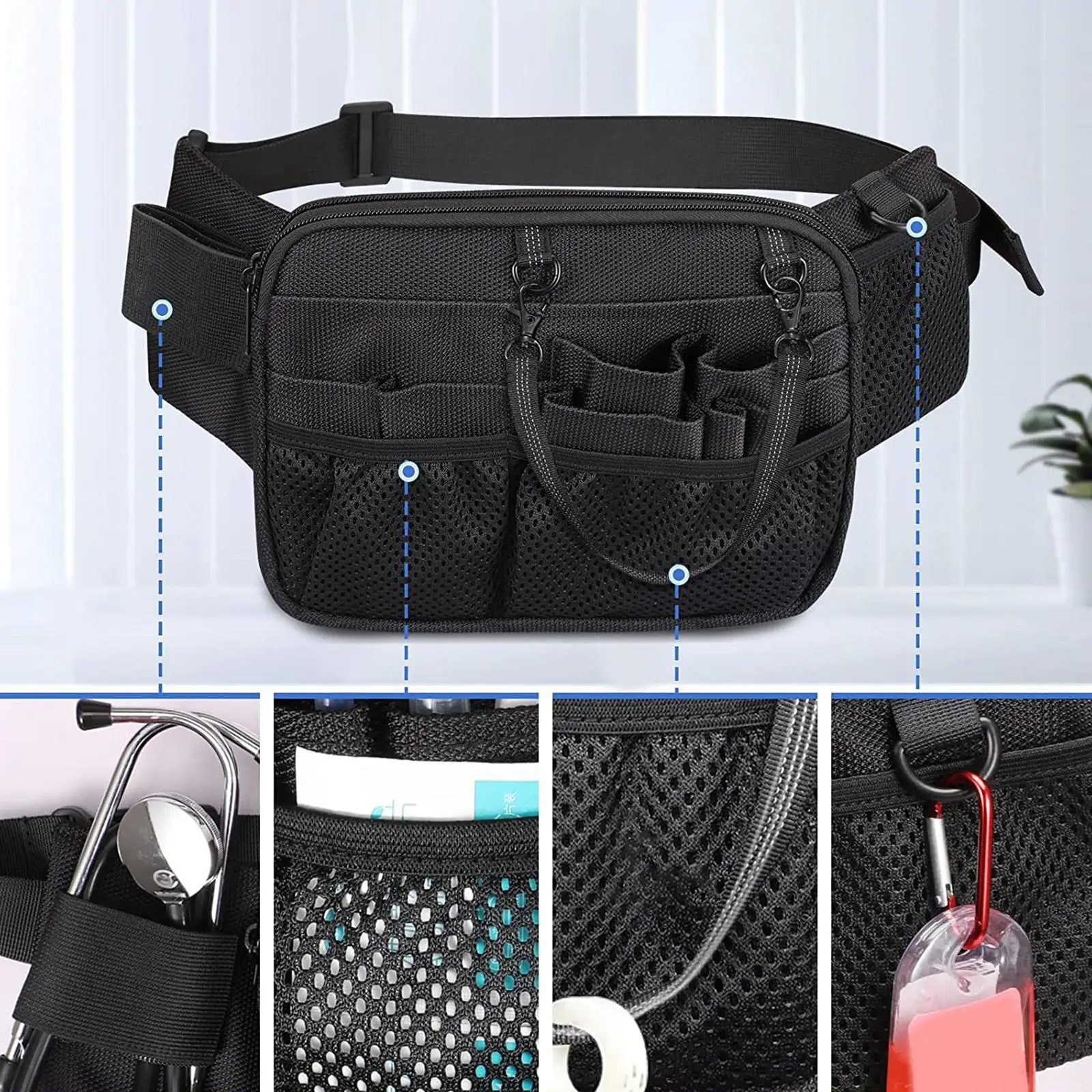 Nurse Fanny Pack Nurse Tool Medical Gear Pocket Durable Bandage Scissors Nursing Organizer Pouch Medical Assistants Nurse Vet