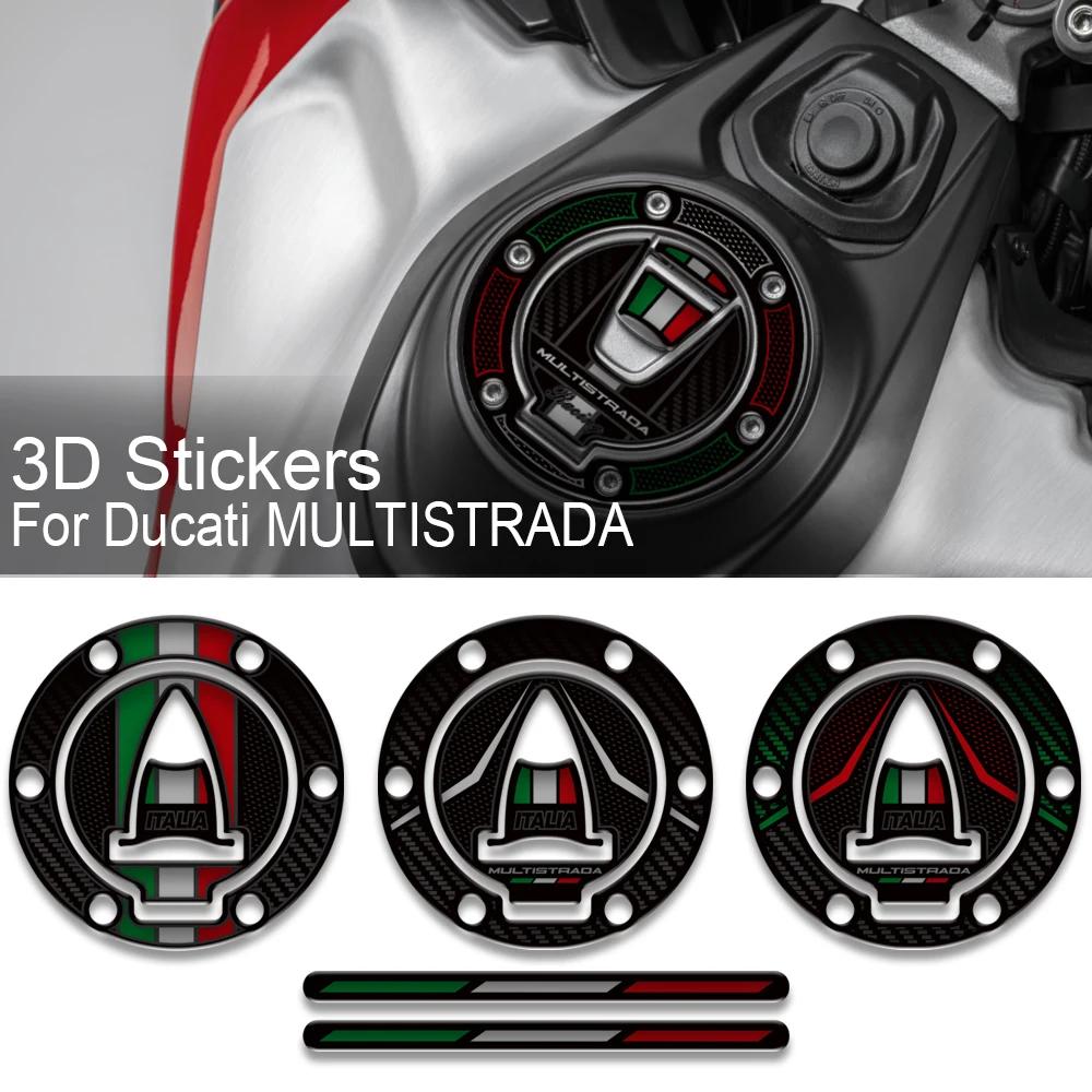 

Для Ducati MULTISTRADA 950 1000 1100 1200 1260 V2 V4 мотоциклетный бак, крышка бензобака, защитная крышка, 3D наклейки, наклейки