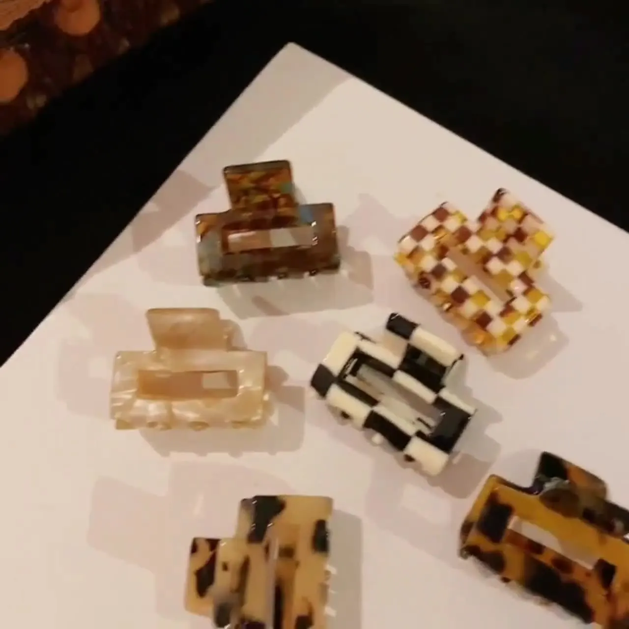 

Заколка для волос из ацетатного волокна, 1 шт., женская, для затылка, в японском и южнокорейском стиле, элегантная, маленькая, модная, для прически «сетчатая красавица»