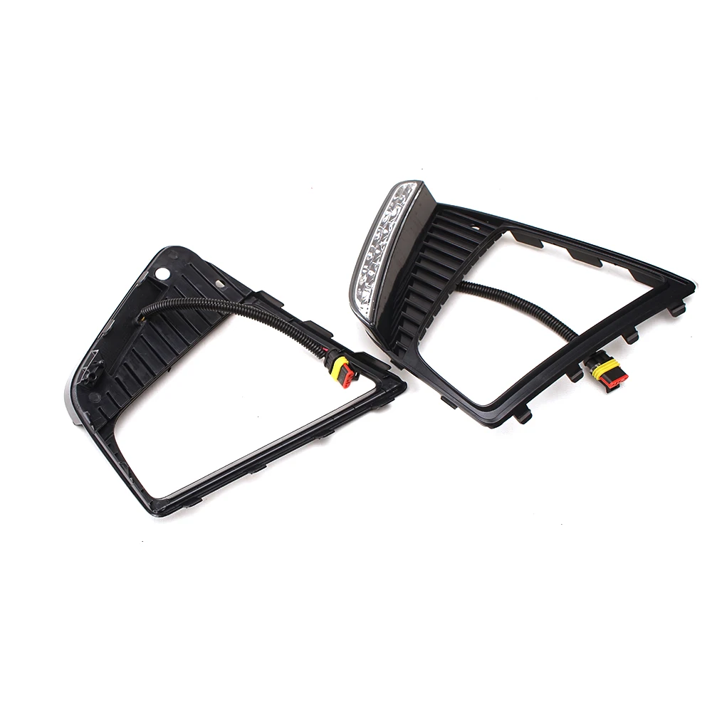 LED DRL Day Light FOR Hyundai iX25 2014 2016 2016 Daytime Running Light Fog Lamp Bezel Dynamic Sequential Turn Signal1SET view 6