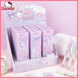 Sanrio Cartoon Cute Genuine License Press Neutral Pen Box Writing Smooth 0.5mm Student Pen Bookmark Stationery Wholesale Gifts