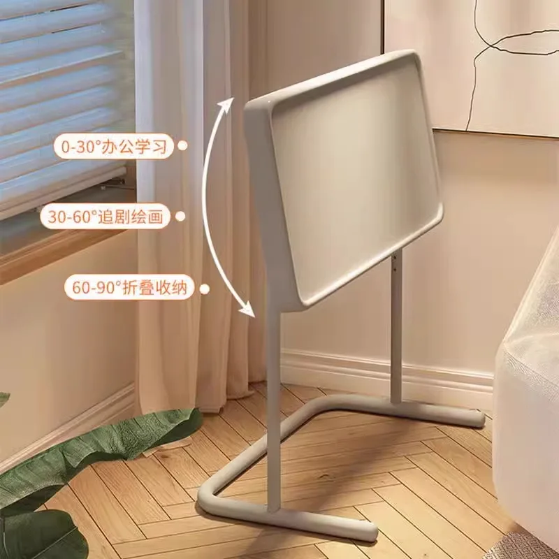 Living Room Sofa Side Table Movable Folding Computer Desk With Wheels Adjustable Dormitory Bedroom