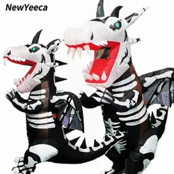 Skeleton Tyrannosaurus Rex Dinosaur Inflatable Costume Garment Halloween Carnival Adult Anime Cosplay Masquerade Festival Party