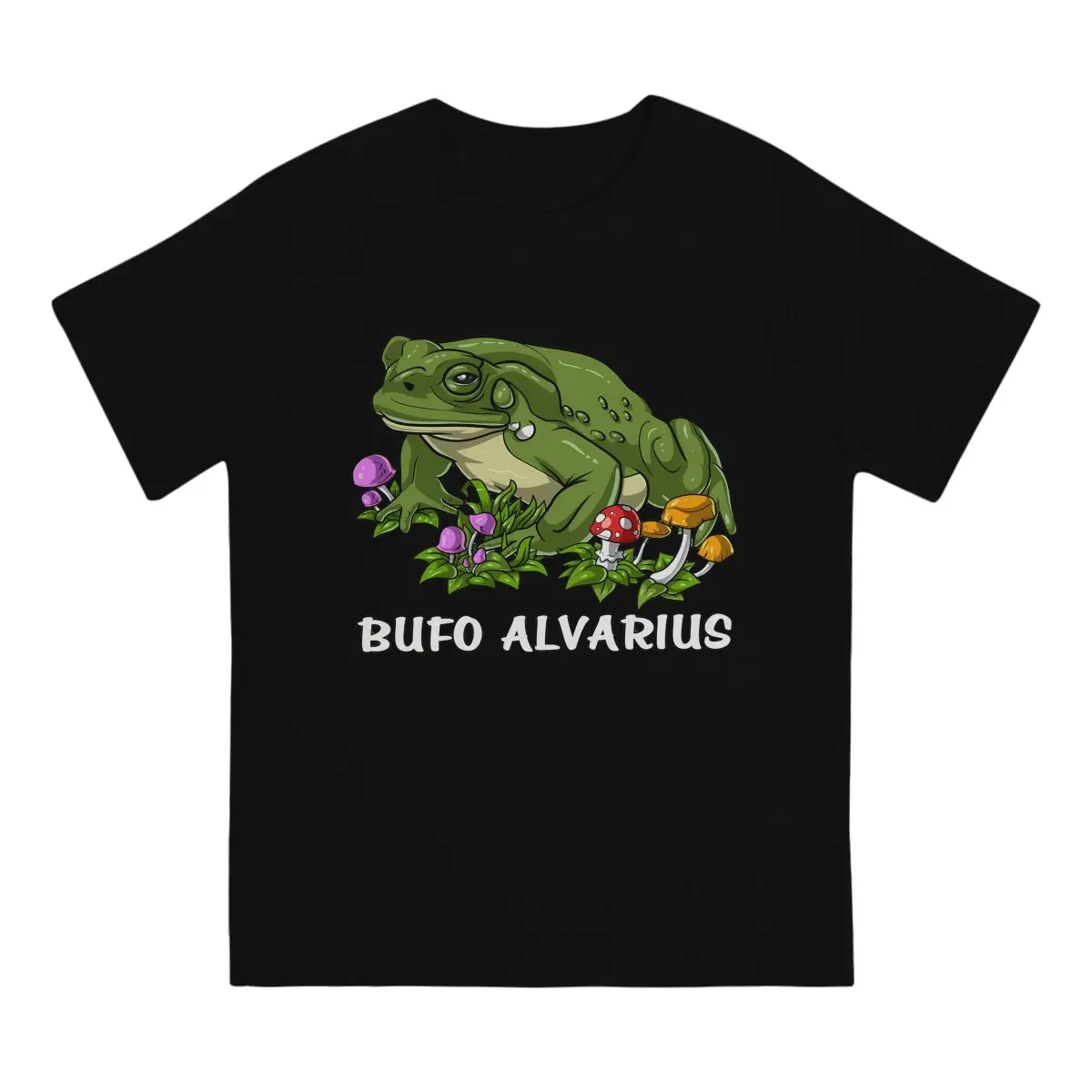 Funny Frog Animal Polyester TShirts Bufo Alvarius Toad Print Men's T Shirt New Trend Clothing