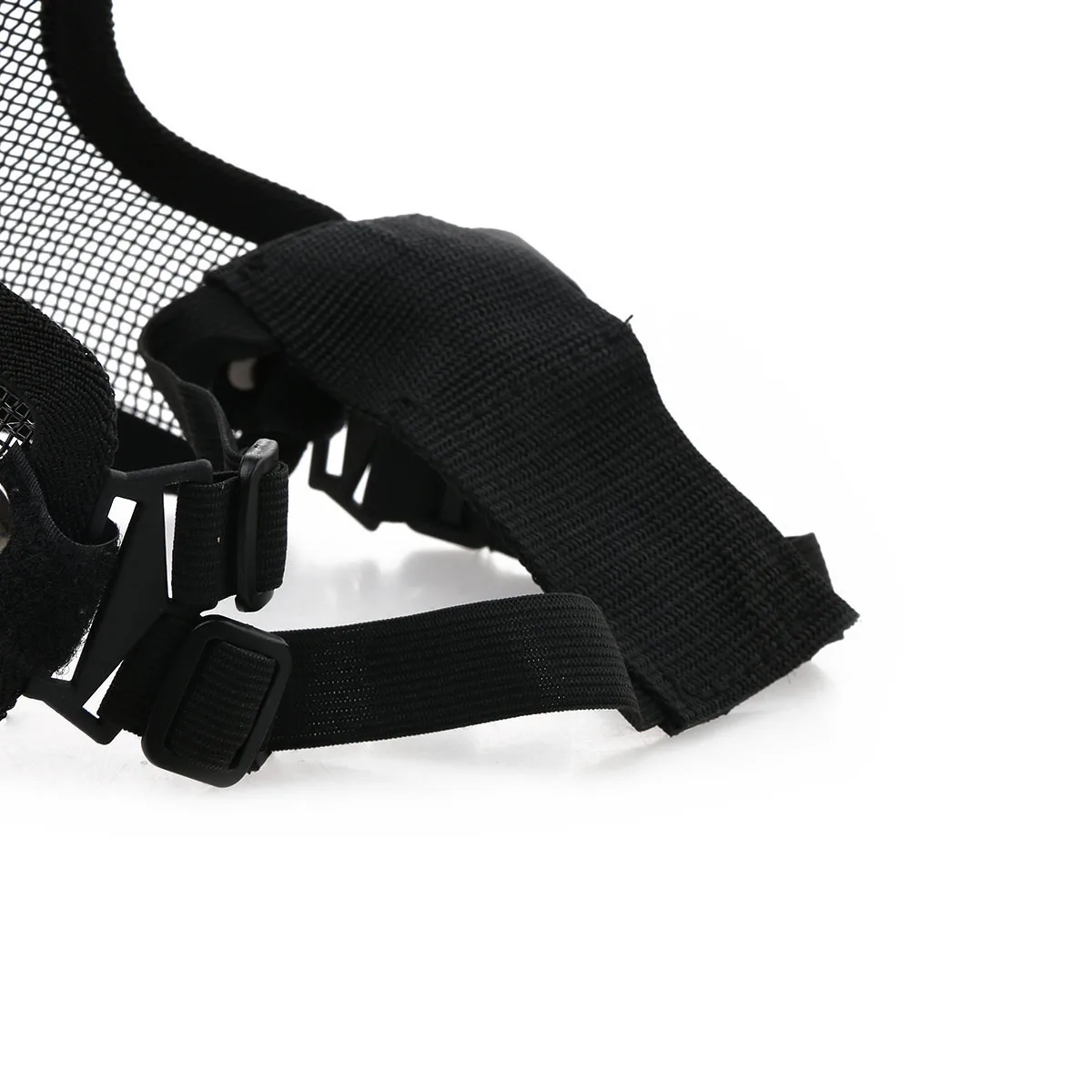 

Half-faced Skull Mask Adjustable Headband Metal Mesh Protection Tactical Protective