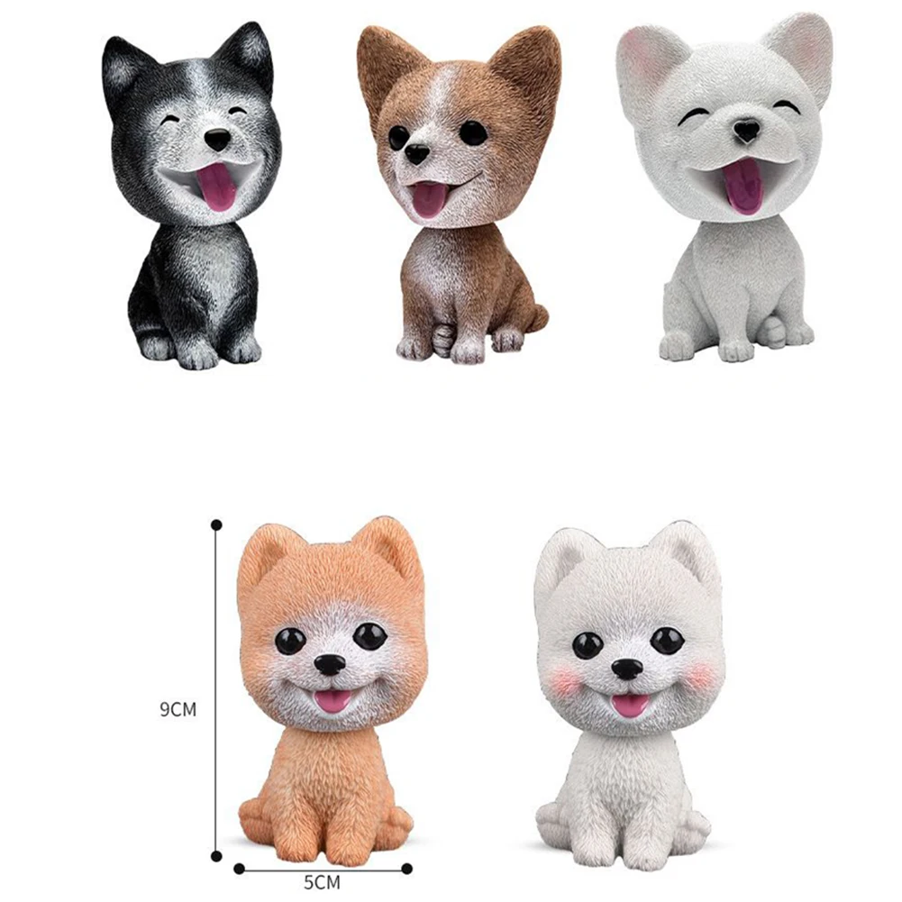 1PC Simulation Bobble Head Dog Ornament Car Ornament Cute Doll Creative Car Decoration Children Desk Ornament Toys