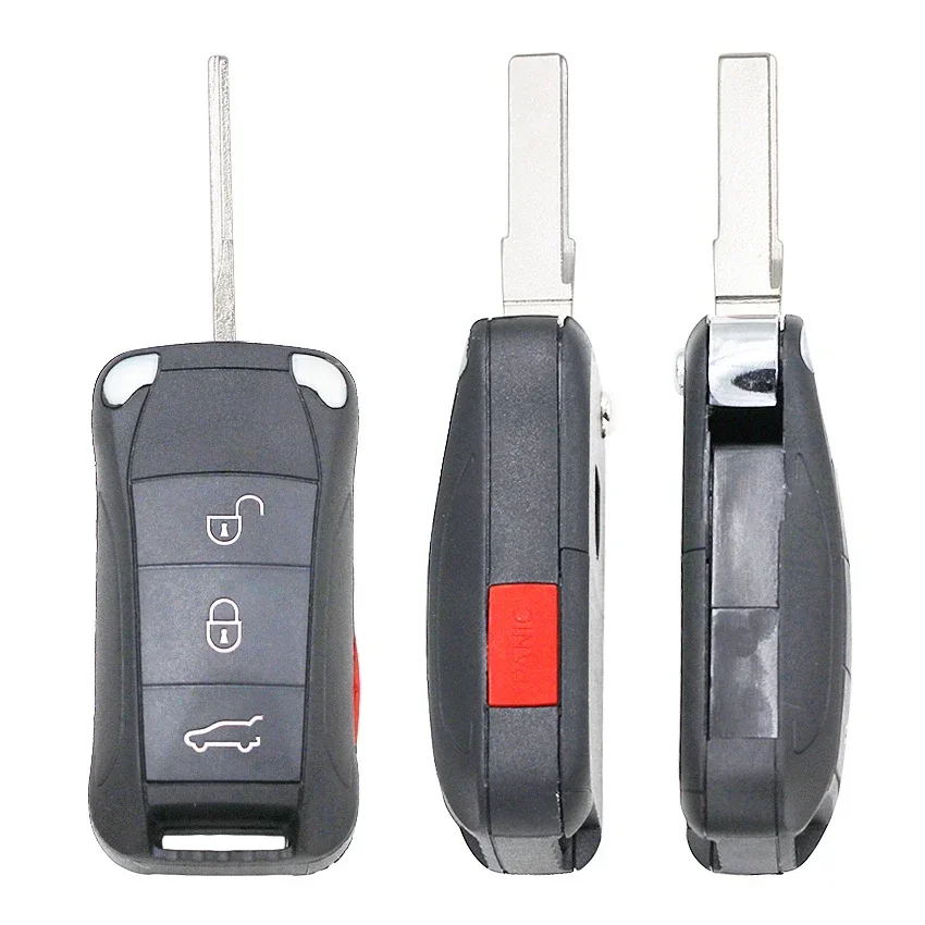 Ecusells الوجه البعيد مفتاح السيارة قذيفة الإسكان لبورشه كايين 2004 2005 2006 2007 2008 2009 2010 2011 HAA / HU66 بليد #5