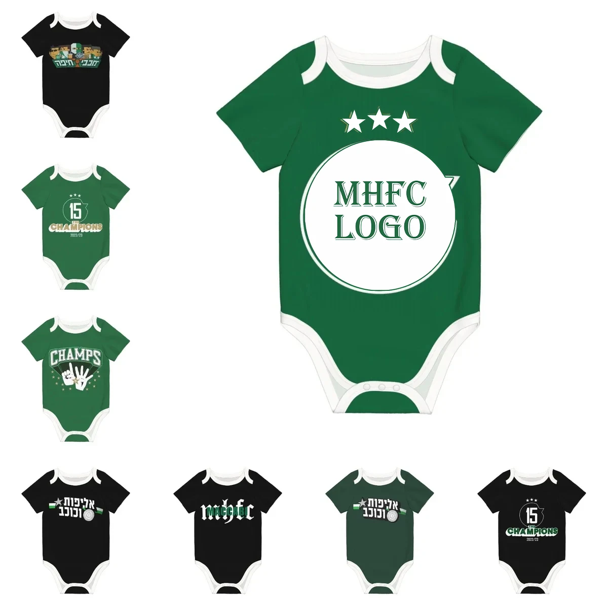 Maccabi MHFC Haifa Baby Bodysuit Unisex Shirt Newborn Onesie Boy Girl Undershirt Outfit Baby Romper