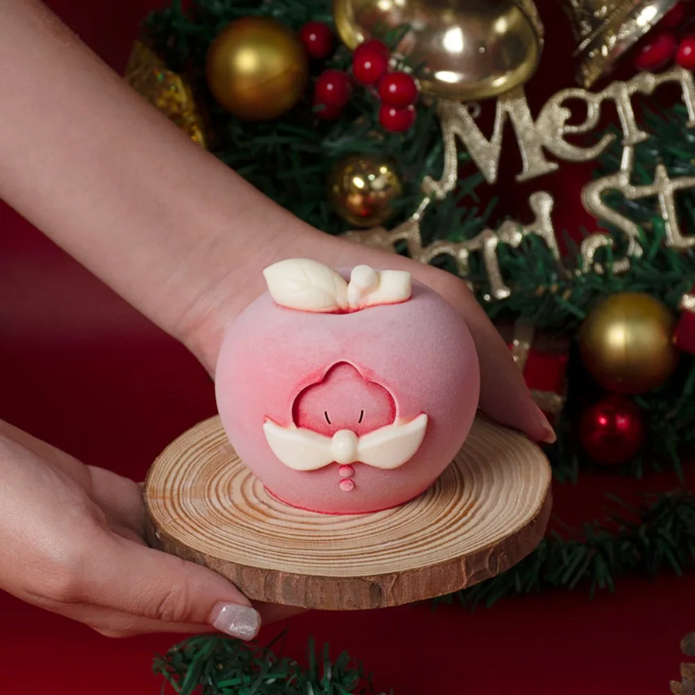 Christmas Apple Snowman Candle Silicone Molds Santa Claus Gypsum Doll Moulds Beard Human Face Funny Chocolate Gifts Party Decor