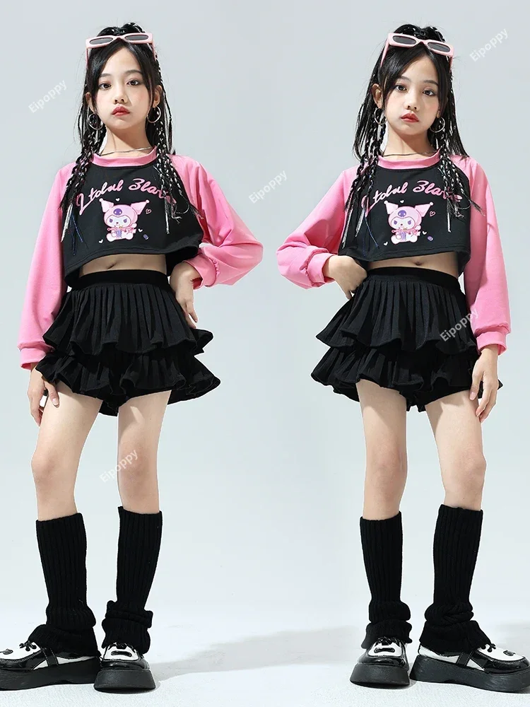 Girls Street Dance Jazz Dance Clothes Suit Cheerleader Costume Walking Show Performance