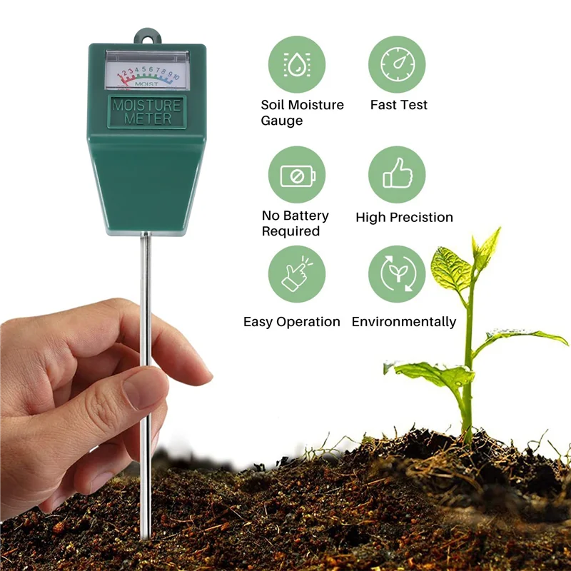 Bodemvochtmeter, Plantenwatermeter Indoor & Outdoor,Sensor Hygrometer Grondtester Voor Potplanten, Tuin, Gazon, Boerderij