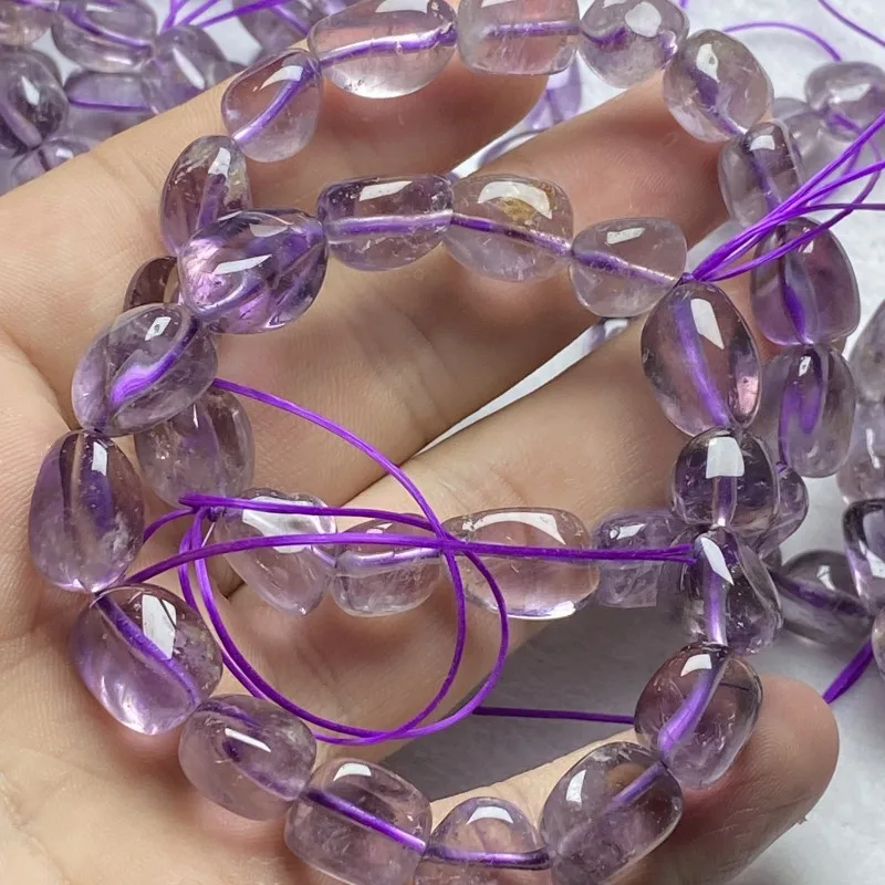 Nine Purple Hot-Selling Natural Amethyst Candy DIY Bracelet with Shape Accessories