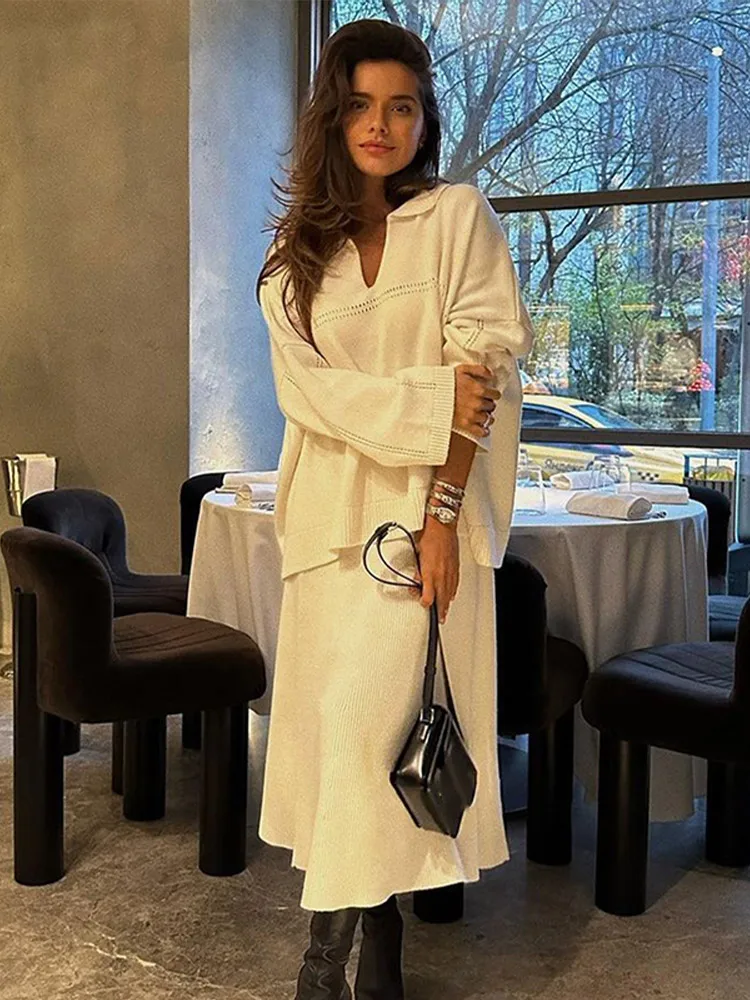 Fashion Round Neck Solid Pullover Maxi Dress Women's Elegant Warm Slim Pullovers Dresses 2025 Lady Winter Commute Street Outfit