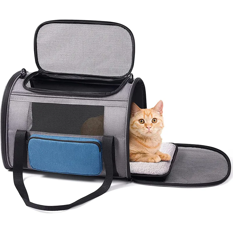 Pet Carrier Bags Dog Booster Car Seat Case Oxford Breathable Handheld Cat Cage Portable Car Travel Dog Case Sling Shoulder Bags