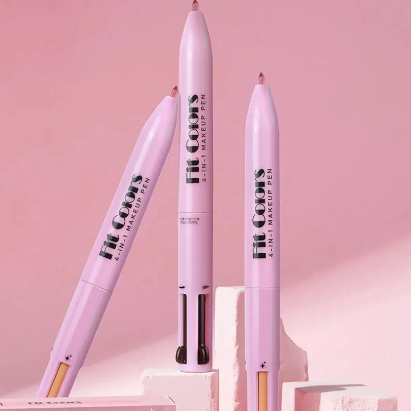 4-in-1 make-uppotlood Eyeliner Lipliner Markeerstift Oogschaduw Wenkbrauw Multifunctioneel Draagbaar Reisvriendelijk Alles-in-één cosmetica