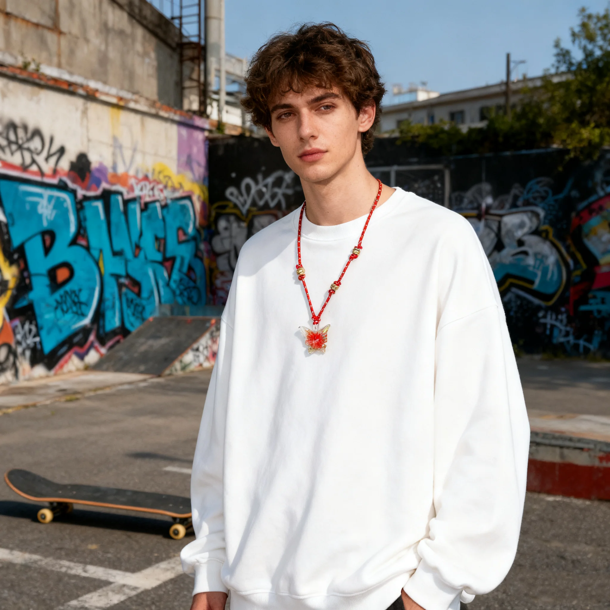 สร้อยคอทรงกลมหลายชั้นสไตล์โบฮีเมียนสุดอลังการ ทำมือ สีขาวน้ำเงิน วินเทจ สร้อยคอแบบยาวประดับลูกปัด สไตล์แอฟริกัน เหมาะเป็นของขวัญ