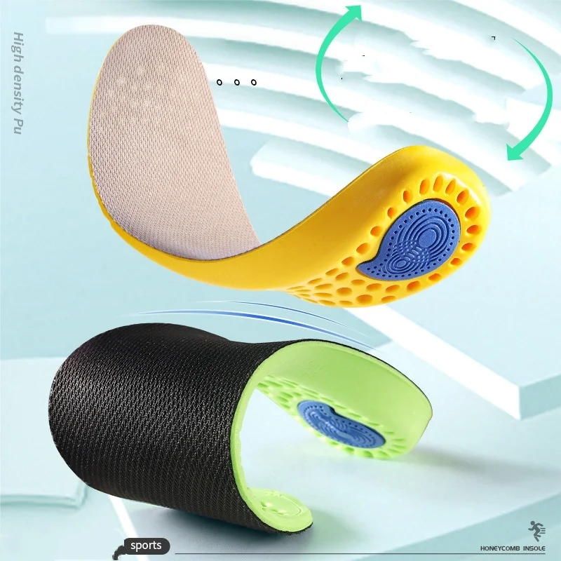 Sports Insoles Sweat-absorbing Odor-proof Breathable Super Soft Thickened Shock-absorbing Latex Air Cushion