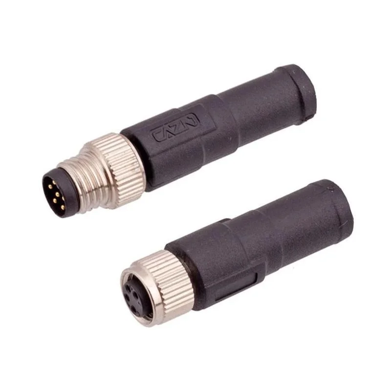 Industrial Waterproof Moulding Ohm Terminal M8 120 Ohm Plastic Male Female Vertical Terminal Plug 3 4 Pins Connector