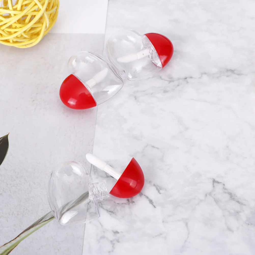 

5pcs Heart-Shaped Lip Gloss Tube Portable Empty Plastic Containers For Lip Refillable Travel Liquid Lipstick Storage