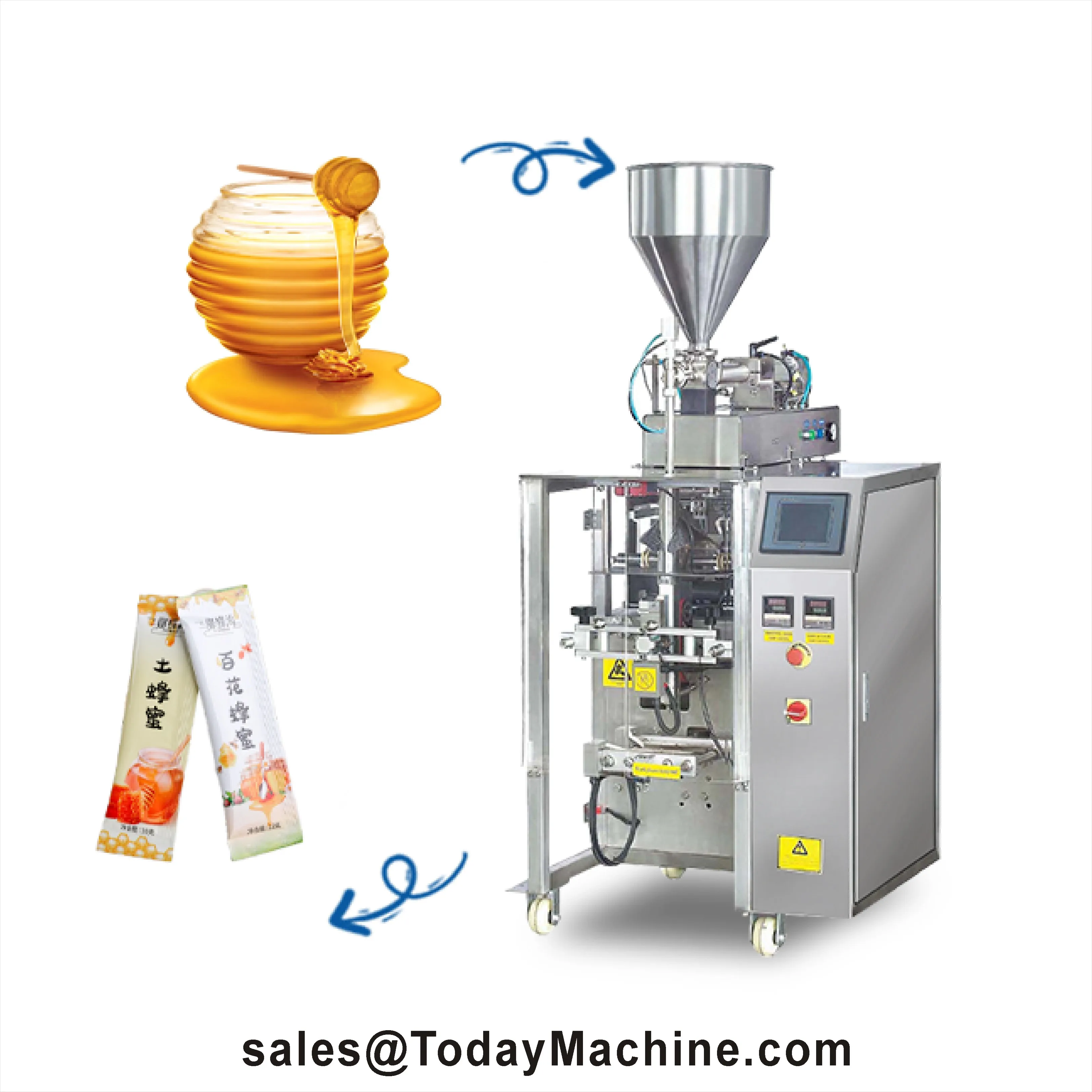 Autom Sauce /Tomato Paste/Cream/Ketchup/Jam/Beverage Liquid Sachet Filling Bagging Packing Packaging Sealing Machine