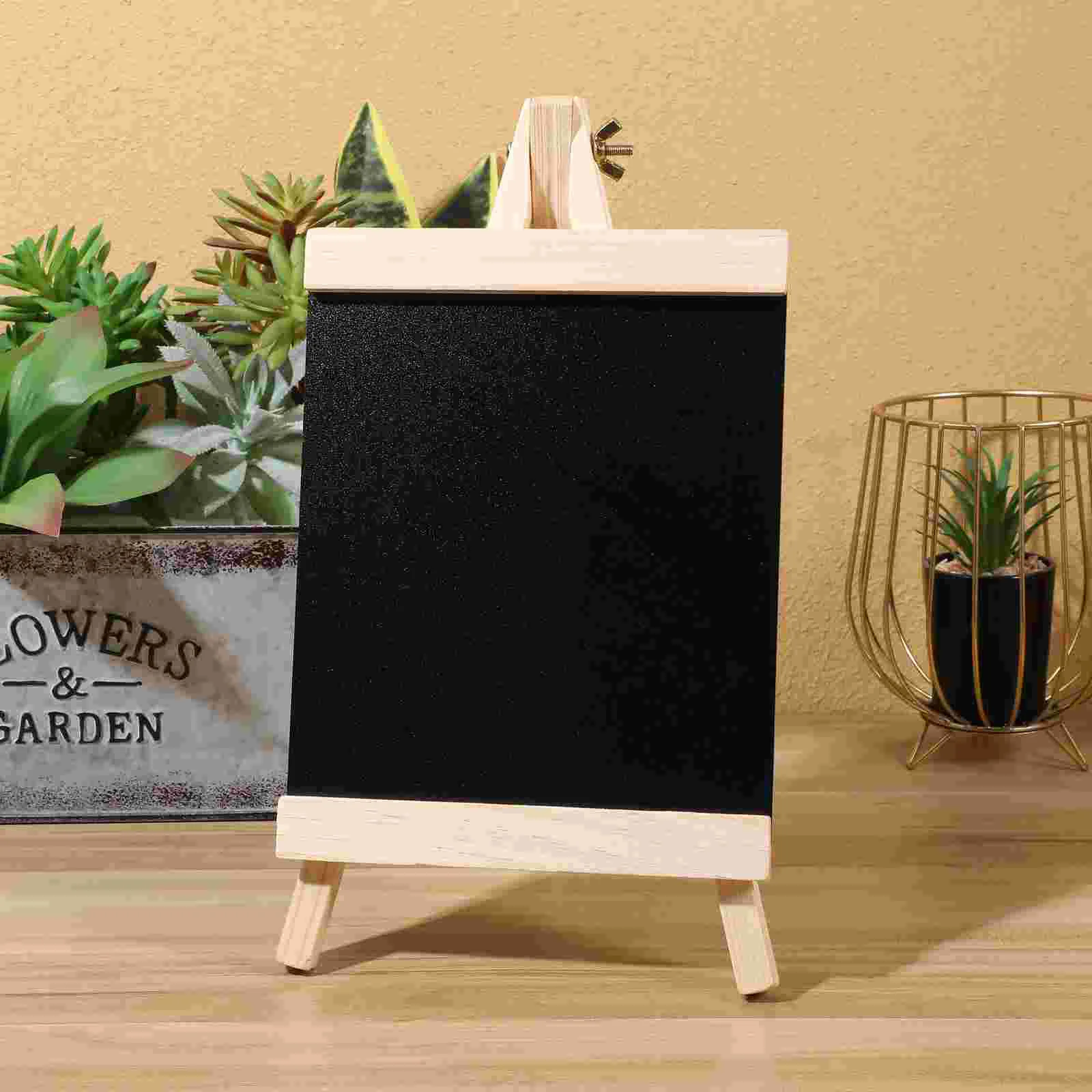 Chailkboard Chalkboard Signs with Stand Blackboard Magnetic Wooden Buffet Tabletop Child