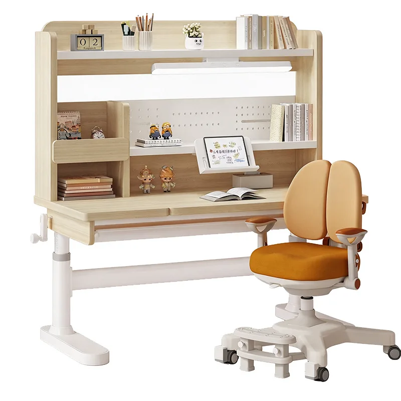 Study desks, desks and chairs can lift and lower student work desks