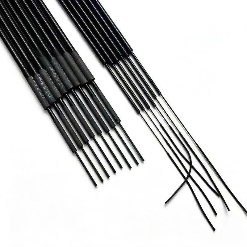 4.1mm-6.4mm 5 pieces Fishing rod tip Spare 1,2,3 sections stream fishing rod full Short size hollow carbon Accessories sturdy