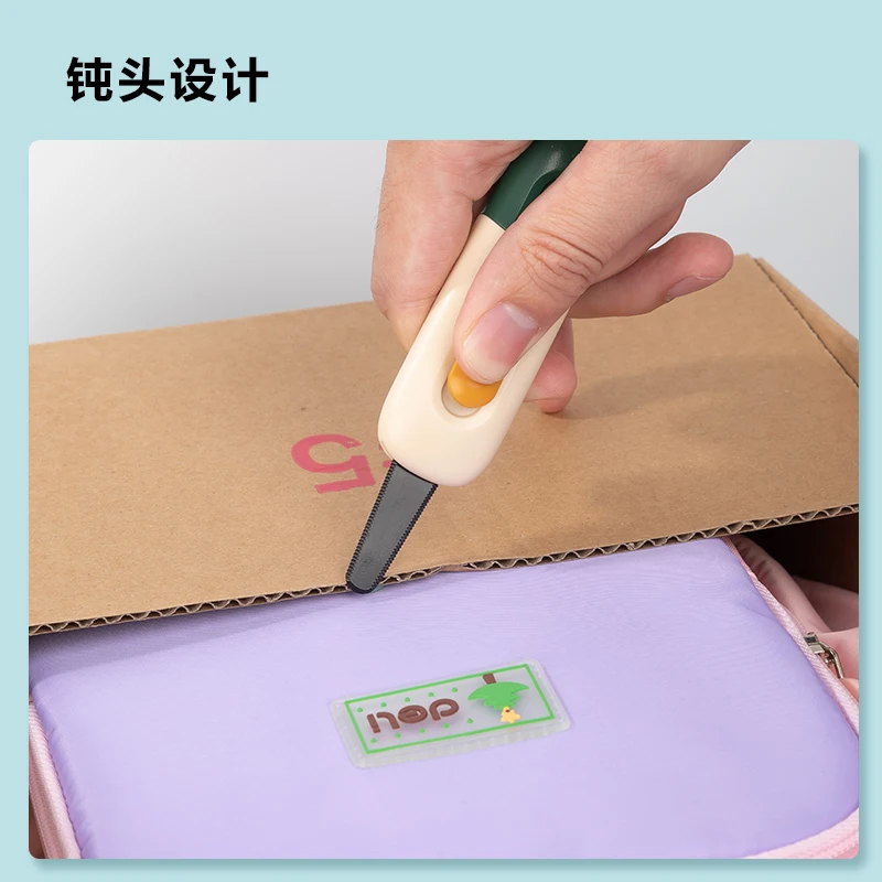 Deli TD701 Utility Knife unboxing special art knife can automatically lock the safety round blade side errated portable knife