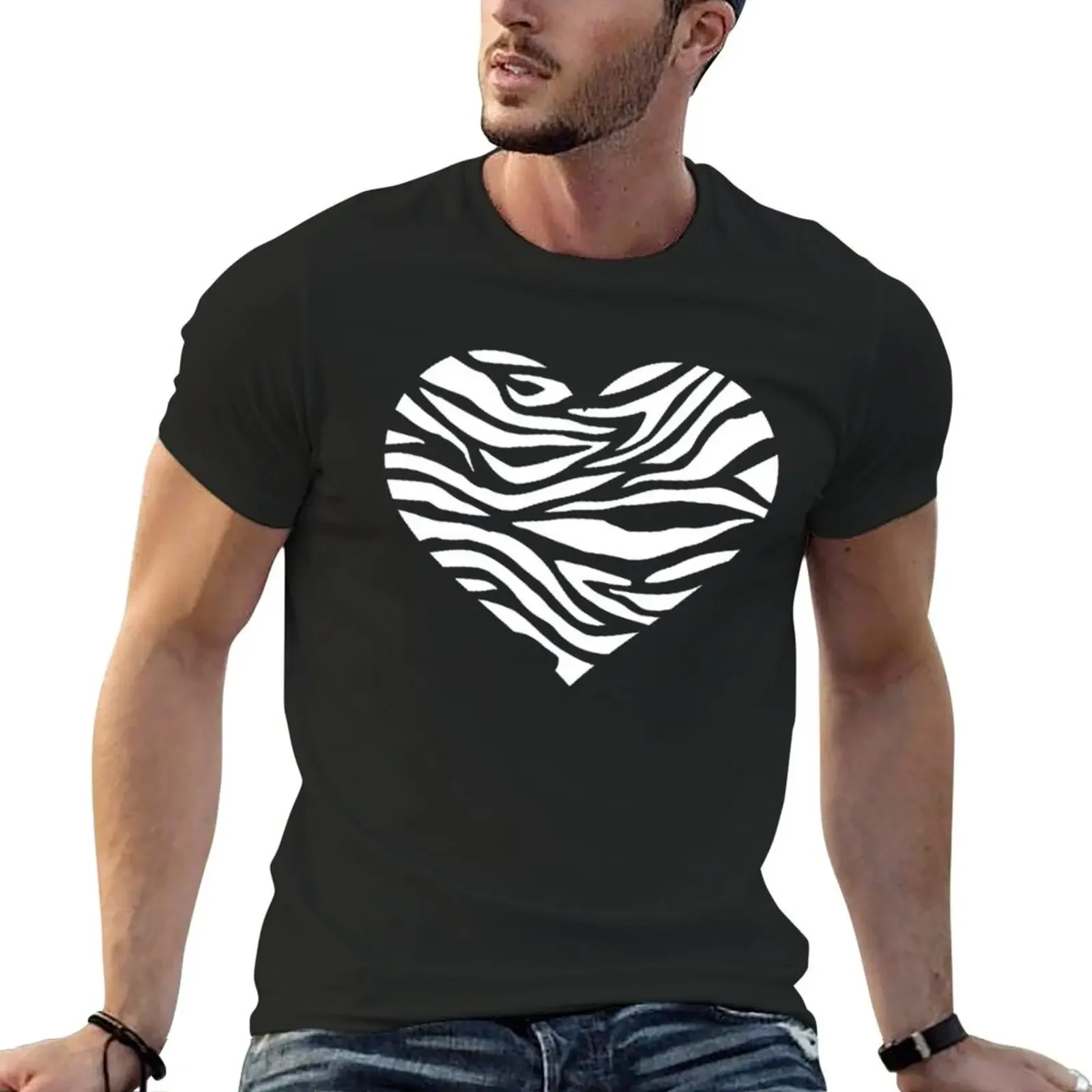 

Zebra heart T-Shirt affliction shirts luxury designer summer top men clothings