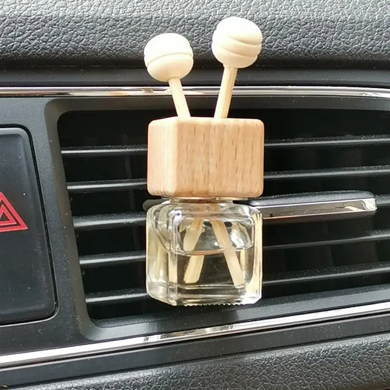 10pcs Car Air Vent Perfume Bottle Car Diffuser Essential Oil Freshener Empty Glass Essential Oil Diffuser Bottles 3.1x2x5.5cm