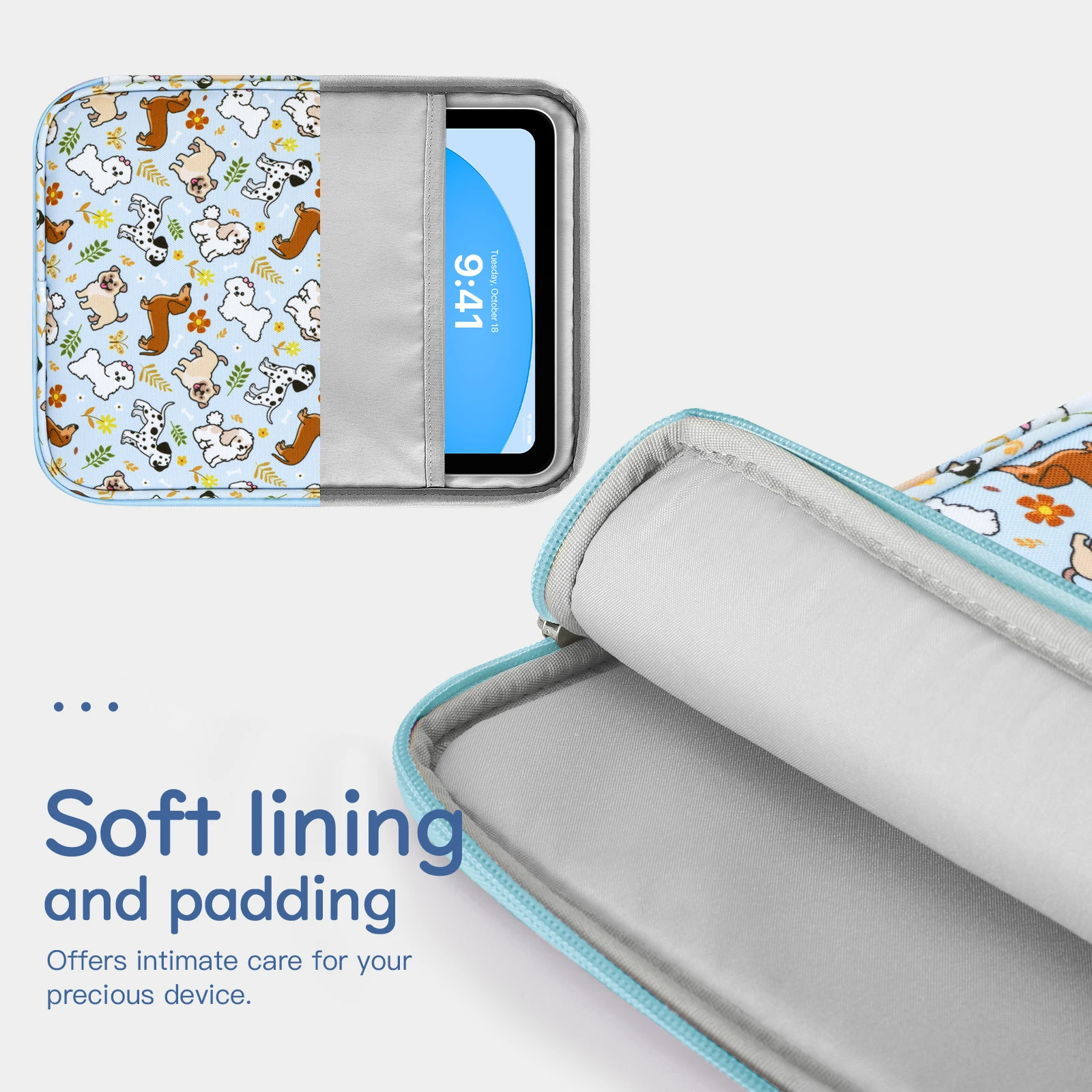 Fotografia 6: Capa para Tablet de 9-11 Polegadas, Compatível com Novo iPad Air M4/Pro M5 de 11 Polegadas, iPad A16 de 11 Polegadas, iPad 10/9/8/7ª Geração/Air 5/4ª Geração de 10.9/10.2 Polegadas, Tab S9/S8