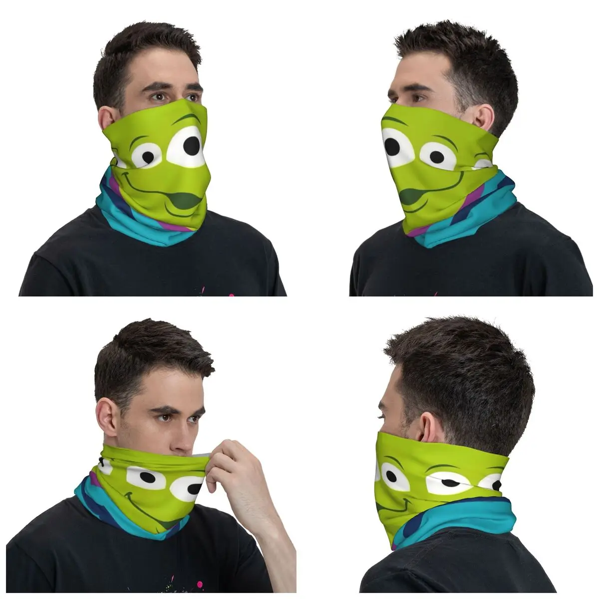 Toy Story Aliens Meme Bandana personalizada para hombres y mujeres, polaina para el cuello, bufanda facial a prueba de viento, cubierta, diadema, pasamontañas de tubo