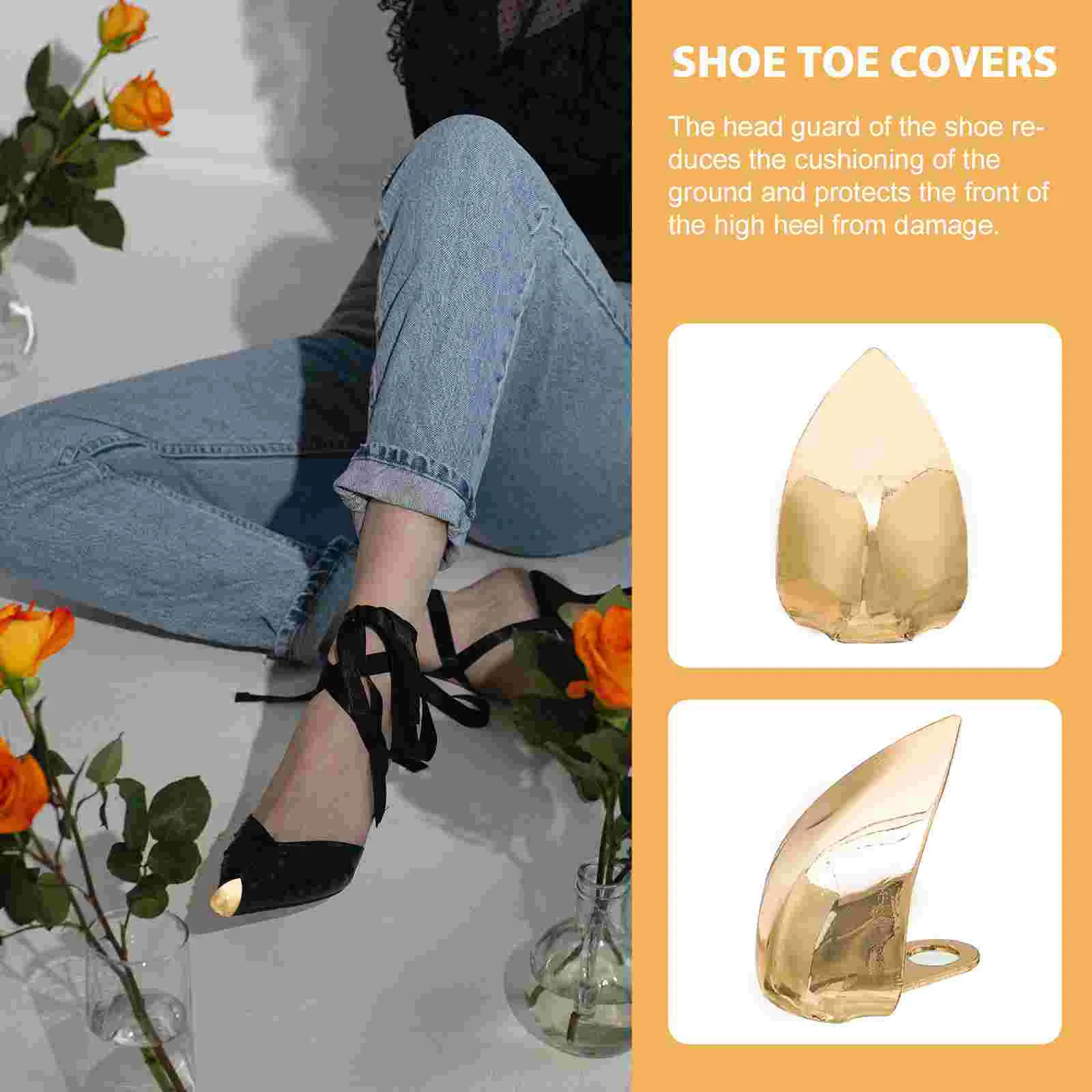 9 Pcs High Heels for Women Closed Toe Protector Boots Pointed Covers Shoes Iron Miss Carpet