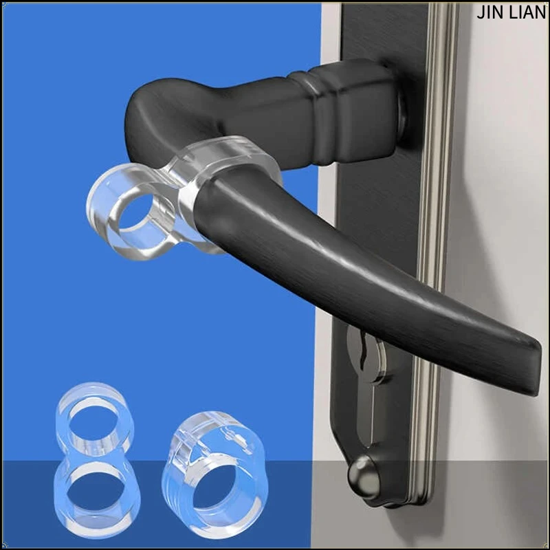 6PCS Door Stopper Transparent Safety Supplies Silicone Door Handles Buffers Wall Furniture Protections Fixers Hardware Home