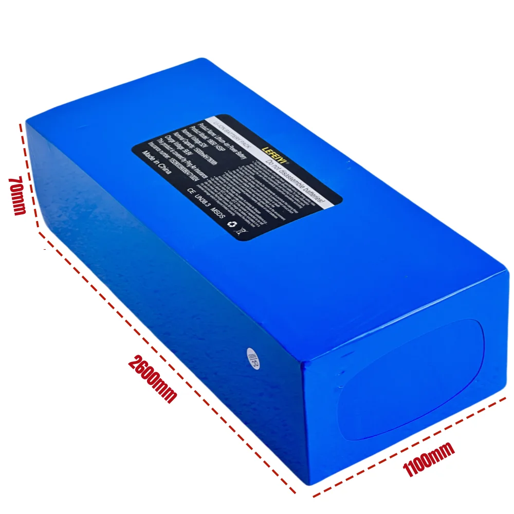 52V 14S5P 15000mah 18650 2000W Lithium Battery for Balance Car, Bike, Scooter, Tricycle 58.8V Charger